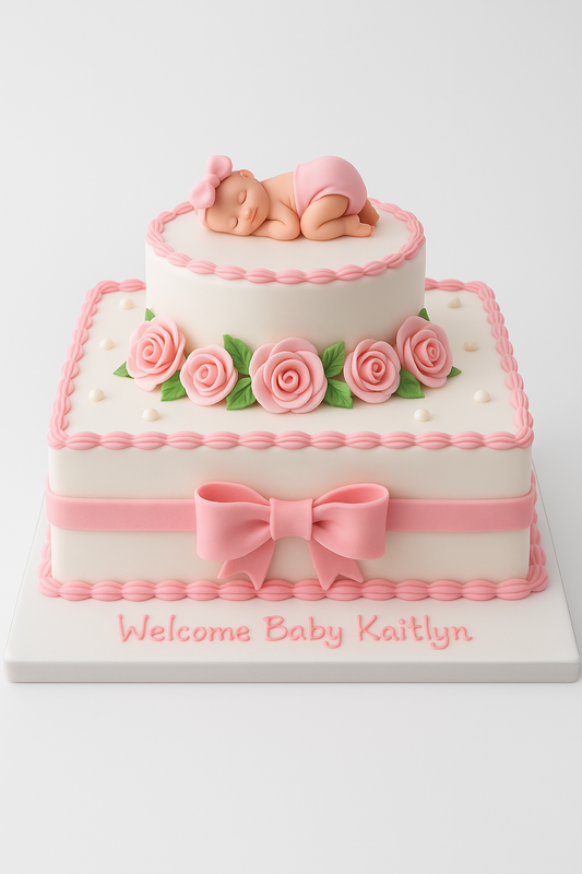 Blush Baby Welcome Cake
