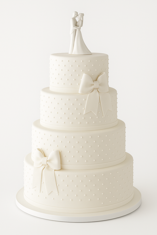 Ivory Blossom Elegance Combination Cake