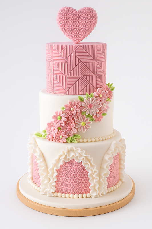 Blush Heart Garden Tiered Cake