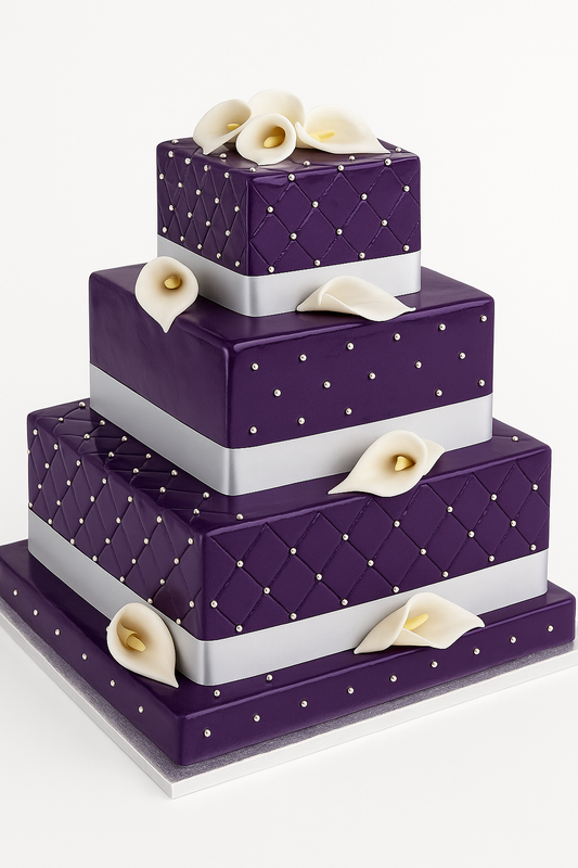 Royal Amethyst Calla Combination Cake