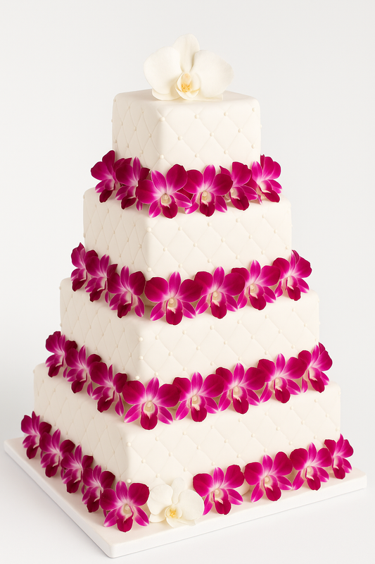 Orchid Elegance Combination Cake