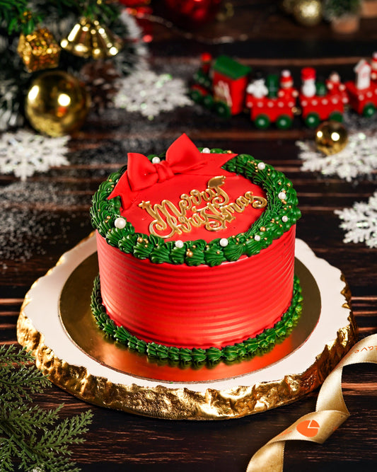 Christmas Bow Cake