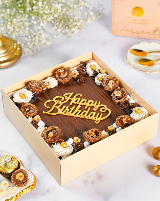 Hazelnut Toffee Crunch Sheet Cake