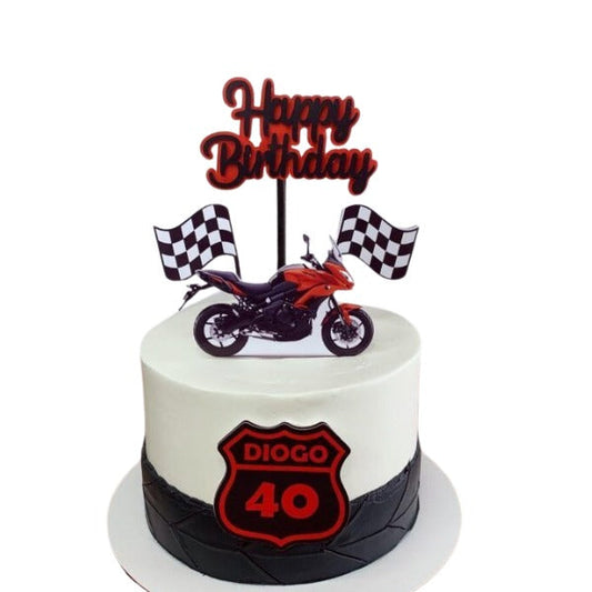 Motorbike Theme Cake