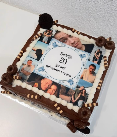 Personalised Baby Photo Cream Cake