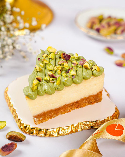 Pistachio Baked Cheesecakes