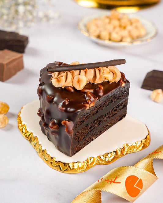 Chocolate Hazelnut Cake Slice
